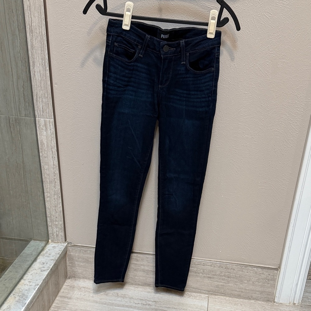 PAIGE Women's Midnight Blue Skinny Jeans
